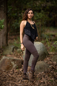 Organic Tribal Leggings - Chocolate