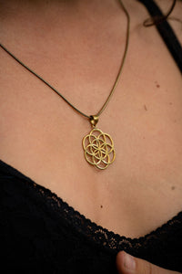 SEED OF LIFE PENDANT - BRASS