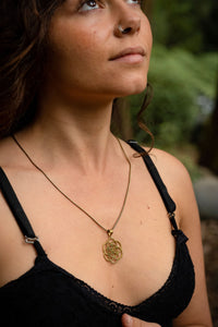 SEED OF LIFE PENDANT - BRASS