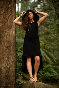 RISING SUN DRESS - BLACK