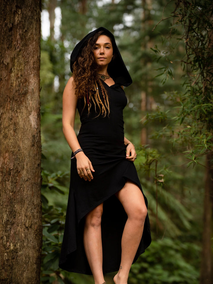 RISING SUN DRESS - BLACK