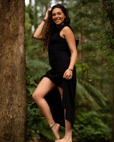 RISING SUN DRESS - BLACK