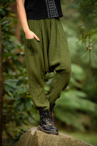 LINEN HAREM PANTS