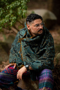 Mai Shawl for Men - Blue Baroque