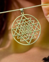 SRI YANTRA PENDANT SACRED GEOMETRY PENDANT - BRASS