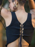 Hand Woven Top - Black