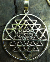 SRI YANTRA PENDANT SACRED GEOMETRY PENDANT - BRASS