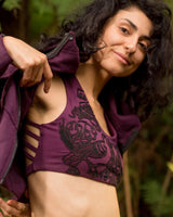 VENUS CROPPED SWEATER - PURPLE