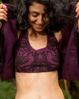 VENUS CROPPED SWEATER - PURPLE