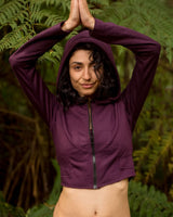 VENUS CROPPED SWEATER - PURPLE