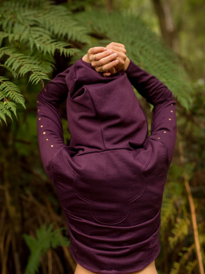 VENUS CROPPED SWEATER - PURPLE