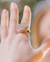 MANDALA FLOWER OF LIFE RING - BRASS