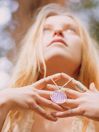 PENDENTIF GÉOMÉTRIE SACRÉE FLEUR DE VIE - ARGENT