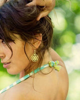 SACRED GEOMETRY SEED EARRINGS - BRASS