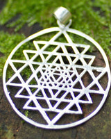 SRI YANTRA PENDANT SACRED GEOMETRY PENDANT - SILVER