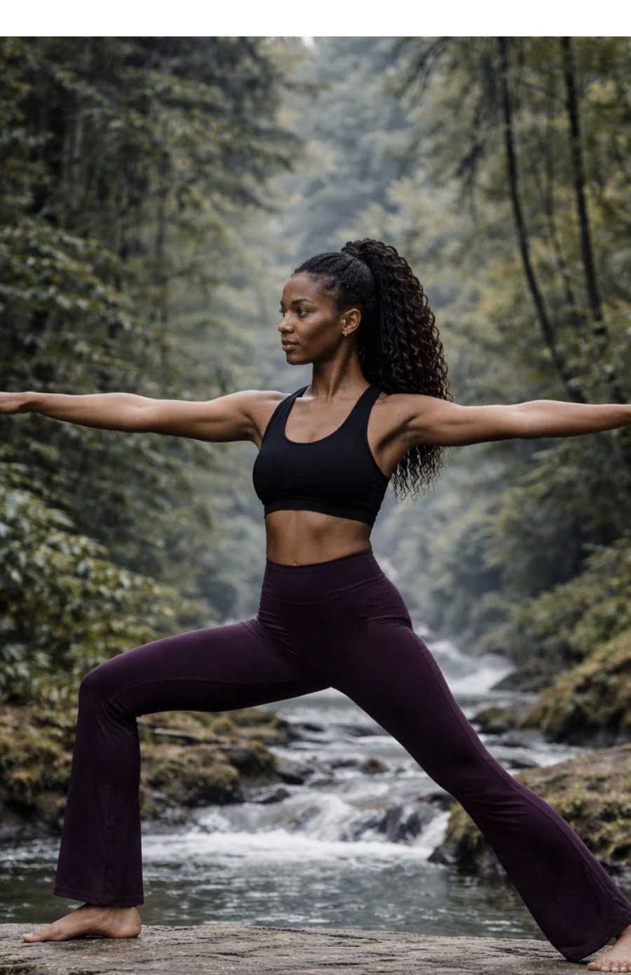 Bamboo Yoga Pants — Blackberry